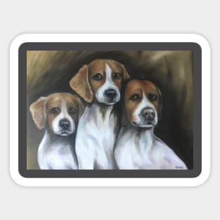 Three Beagles Sticker